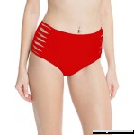 PARICI Women's Bikini Retro High Waisted Strappy Brief Hipster Bottom Multicolor Red B078X8GCJ7